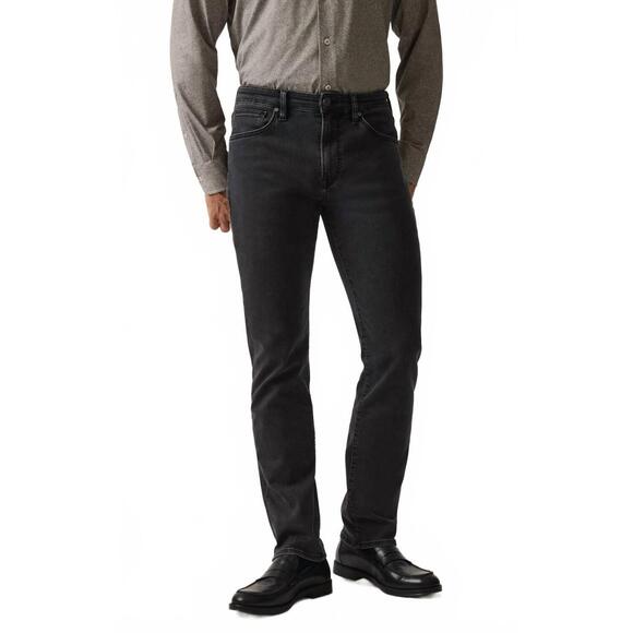 NEW 34 HERITAGE courage straight leg jeans in smoke brushed urban